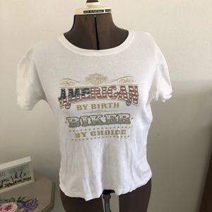 White Harley Davidson T-shirt